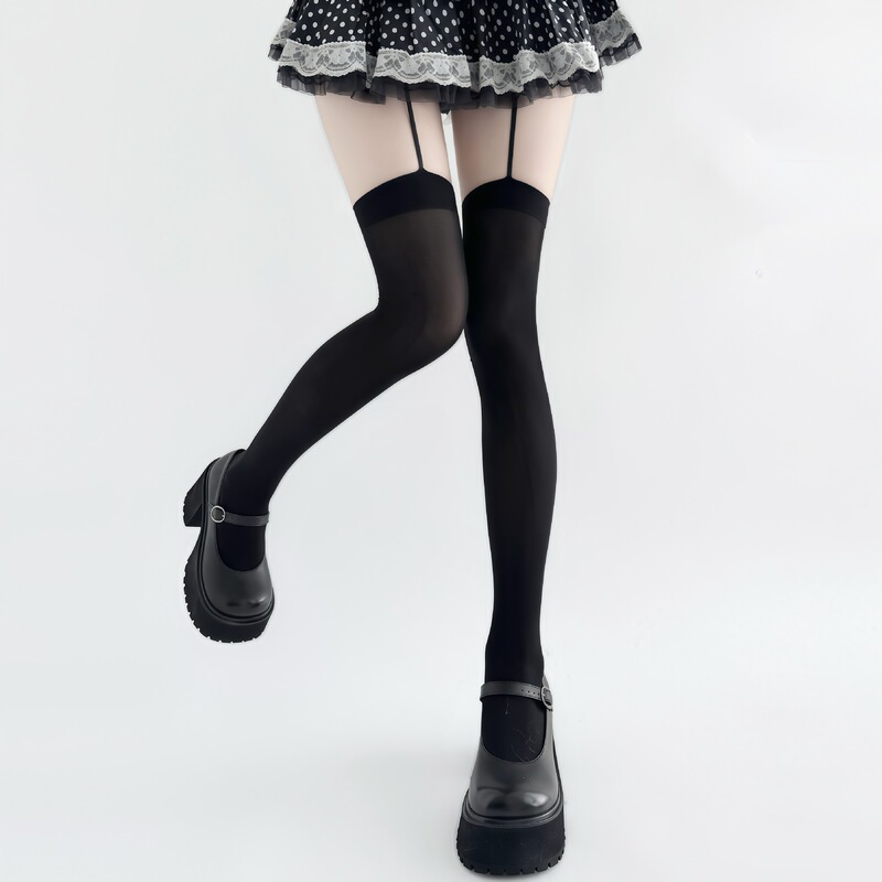 Pure Desire White Silk Subculture Summer Thin Suspender One-Piece Over-The-Knee Socks Velvet Pantyhose Sexy Long Socks Pure Desire White Silk Subculture Summer Thin Suspender One-Piece Over-The-Knee Socks Velvet Pantyhose Sexy Long Socks
