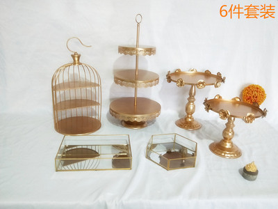 Soporte de postre soporte de exhibición decoración estante de la torta multi-capa europea té de la tarde tres capas merienda soporte bandeja mesa de comida fría image 11