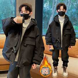 男童冬装外套加厚2026新款洋气大童装棉衣加厚儿童棉服洋气炸街潮