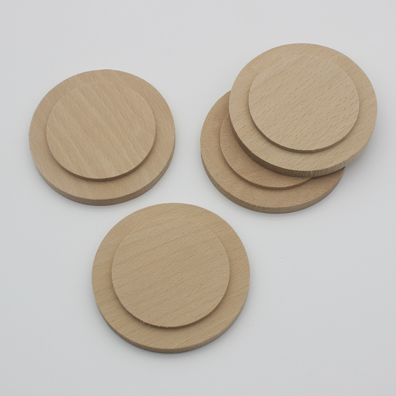 榉木圆形木盖多用途木盖定做创意杯盖陶瓷罐木盖玻璃木盖厂家直供