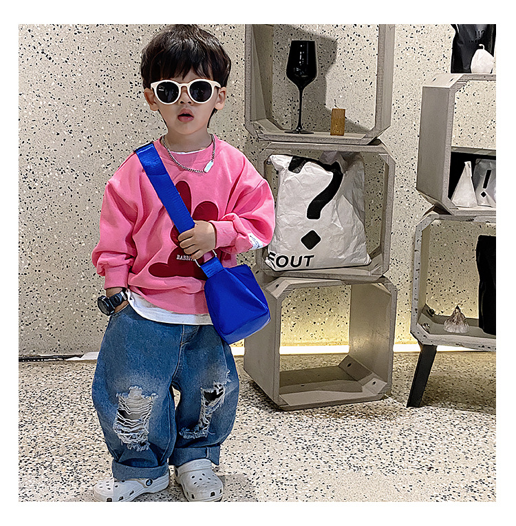 Kid'S Medium Oxford Cloth Solid Color Basic Sports Square Zipper Crossbody Bag display picture 24