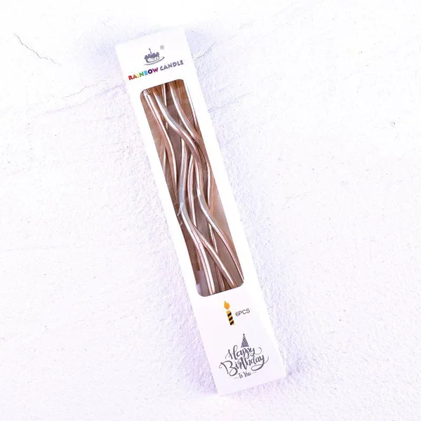 Champagne gold curve candle