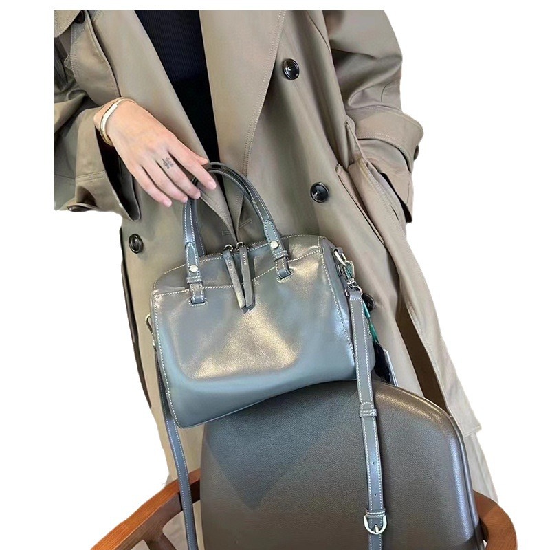 Women's Genuine Leather Bag 2025 Spring/Summer New Crossbody Bag Large Capacity Commuter Handbag Shoulder Bag Retro Tote - Thumbnail 5