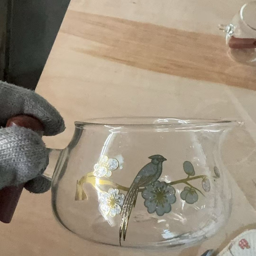 Mayorista de madera japonesa taza de vidrio justicia gruesa resistente al calor divisor de té kung fu accesorios de té té té té loto