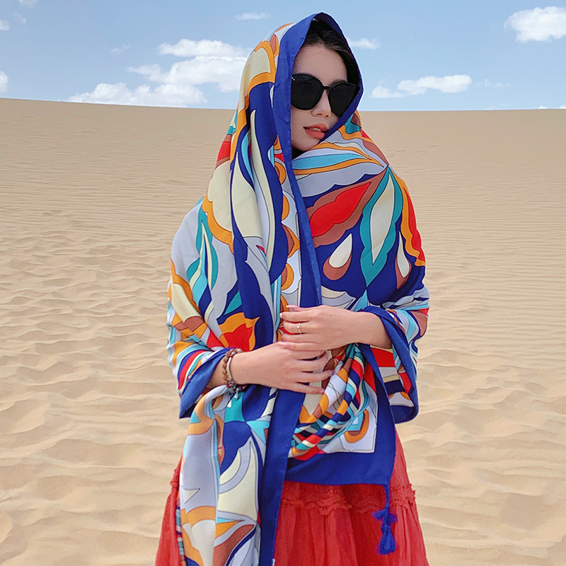 Women's Elegant Printing Cotton And Linen Shawl display picture 10