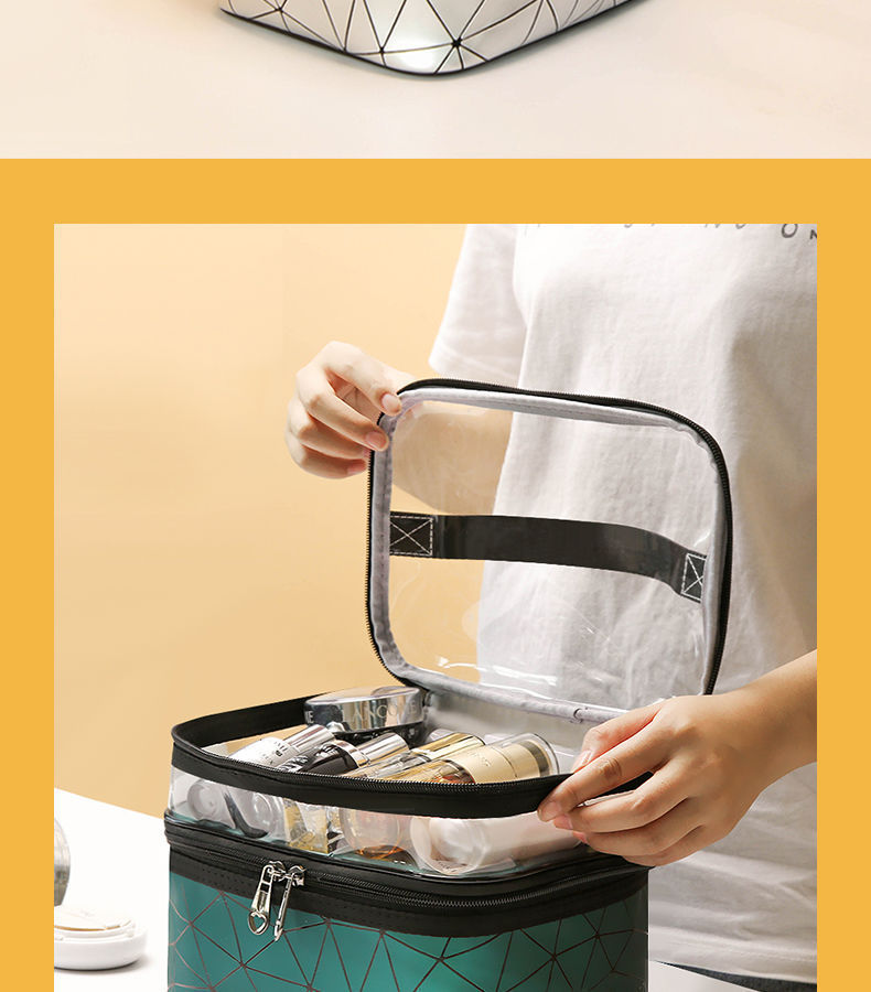 商品详情图_新款双层化妆包手提大容量多功能多层便携旅行护肤品