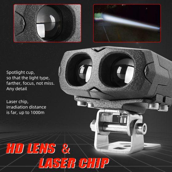 Xingshengyuan eyes 60W lens laser spotlight high-power modified dual-light external waterproof lens motorcycle