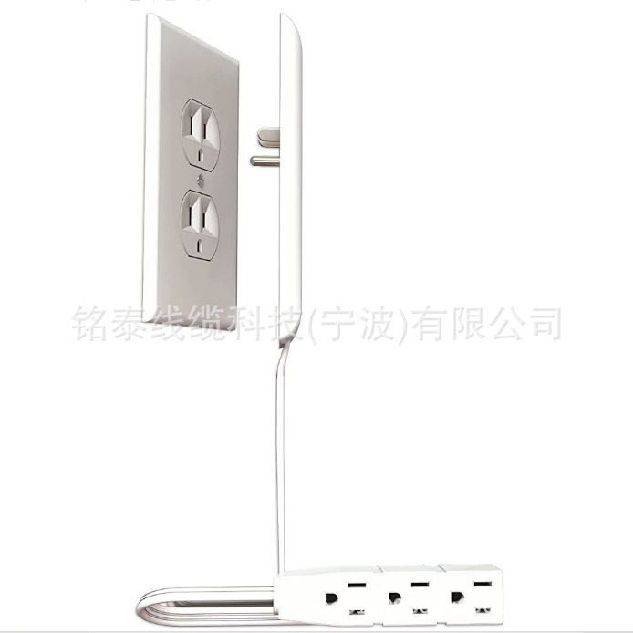 Resistente al tacto estándar de EE.UU. 5 - 15P enchufe delgado placa de conexión conector enchufe de cable de arrastre cable de extensión doméstica de estilo estadounidense
