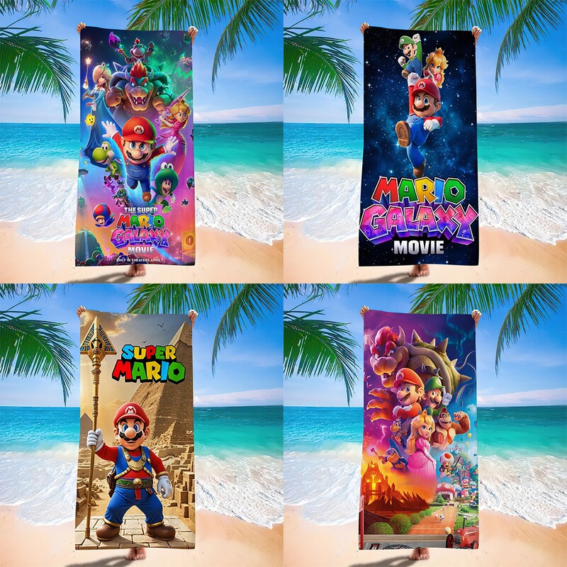 2026 New Model Cross-Border Exclusive Mario Beach Towel, Absorbent and Non-Sand-Sticking, High-Definition Digital Printing, One-Piece Dropshipping 2026 New Model Cross-Border Exclusive Mario Beach Towel, Absorbent and Non-Sand-Sticking, High-Definition Digital Printing, One-Piece Dropshipping