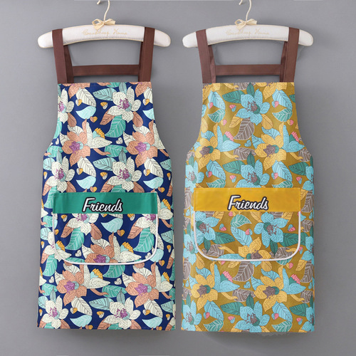 New waterproof strap apron for kitchen cooking anti-oil stain waist net red new fashionable restaurant adult overalls