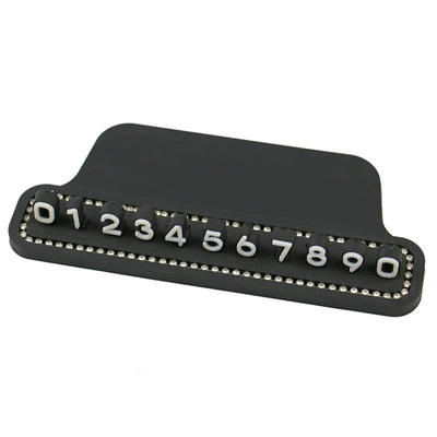 Temporary Parking Sign, Mobile Phone Number Plate, 4D Parking Card, Car Interior Decoration, Car Accessories (Nömrəli dayanma kartı) - chaocai-4d-license-plate-black
