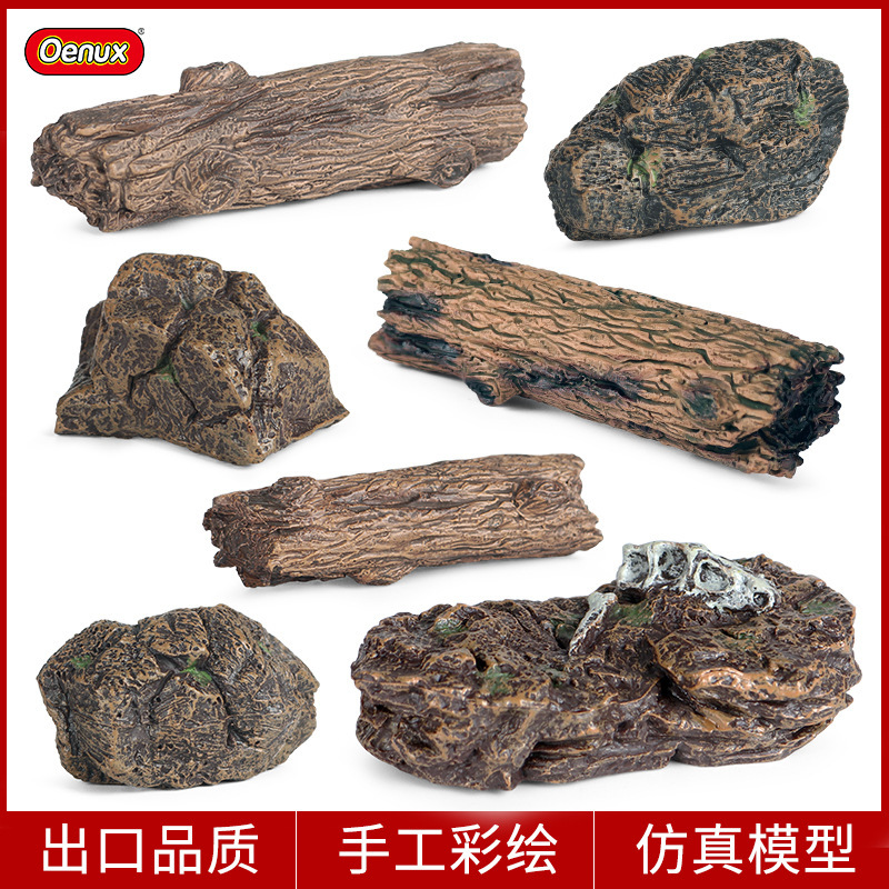 Simulation desktop sand table scene stone tree stump model set poultry animal rockery landscaping home decoration Simulation desktop sand table scene stone tree stump model set poultry animal rockery landscaping home decoration