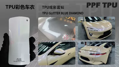 Anti-Yellowing, Hydrolysis-Resistant, Colored Ppf, Automotive Film - 15215m-5-years-warranty-tpu-colorful-blue-diamond-water-sticker
