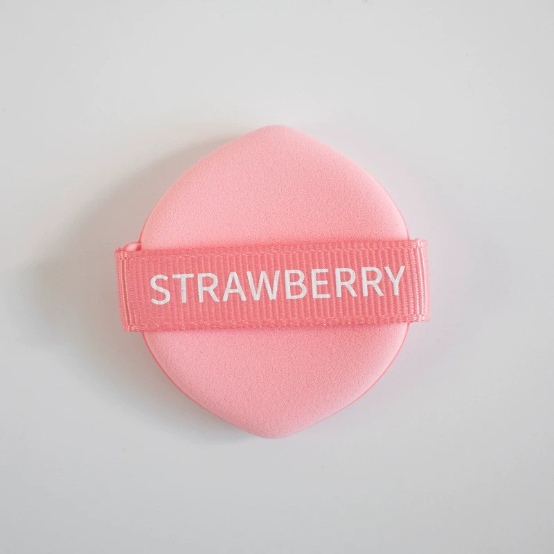 Powder Puff (Guo Xiao Niu) Strawberry Cushion — Dual-Use Dry & Wet, Super-Soft Strap