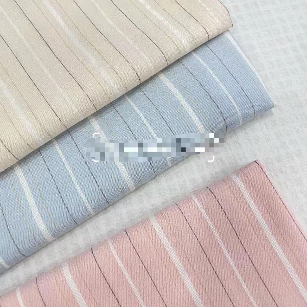 全棉加人棉提花色织条子女装衬衫连衣裙童装面料服装面料桌布条子