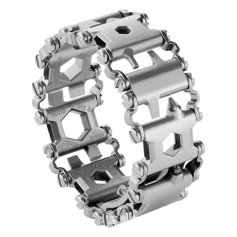 Pulsera multifuncional herramienta al aire libre supervivencia al aire libre 29-en-una herramienta de combinación simple pulsera de acero inoxidable multi-color