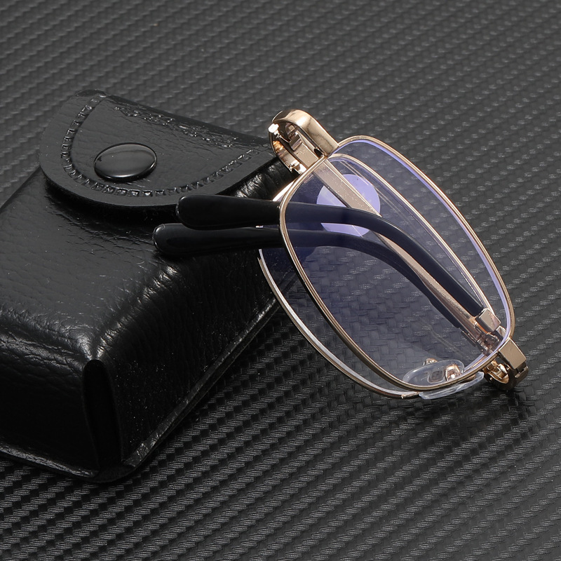Fashionable and Portable Reading Glasses for the Elderly Ziyue Manufacturer Source Wholesale Folding Metal Reading Glasses Anti-Blue Light Hd
