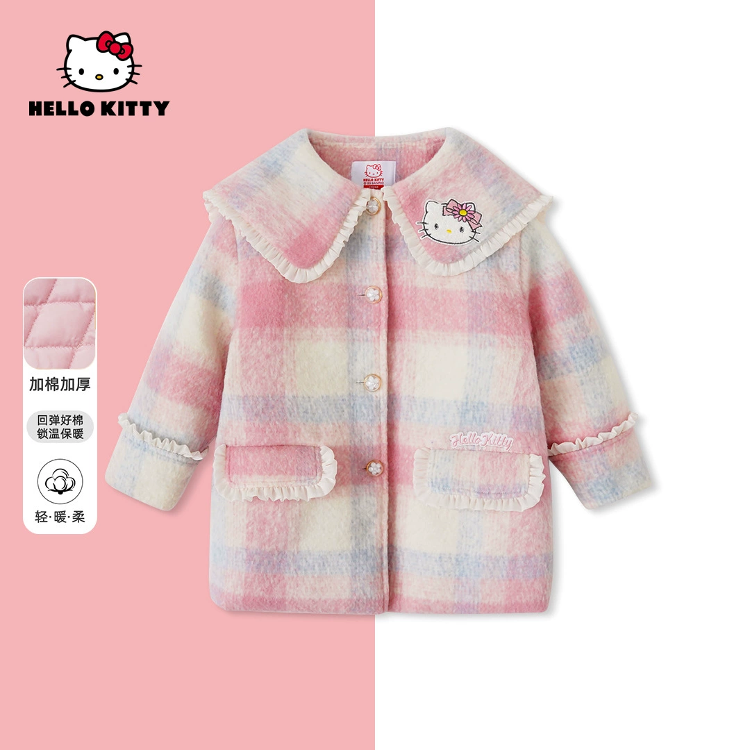 HelloKitty Hello Kitty зимний новый стиль девушка маленькая ароматная куртка шерстяное пальто