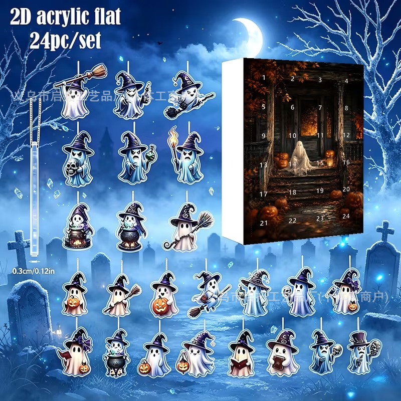 Calendario de Adviento Navideño de Cajas Sorpresa de Acrílico, Interactivo, para Navidad y Fiestas