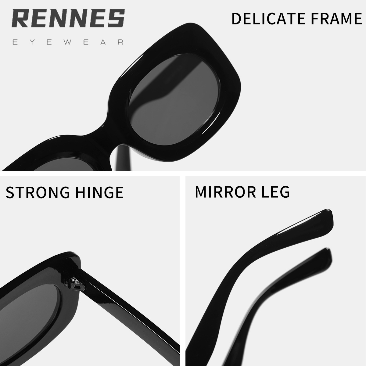 2023 nuevo transfronterizo europeo y americano cuadrado pequeño marco moda gafas de sol calle tiro gafas de sol hombres y mujeres gafas 98093