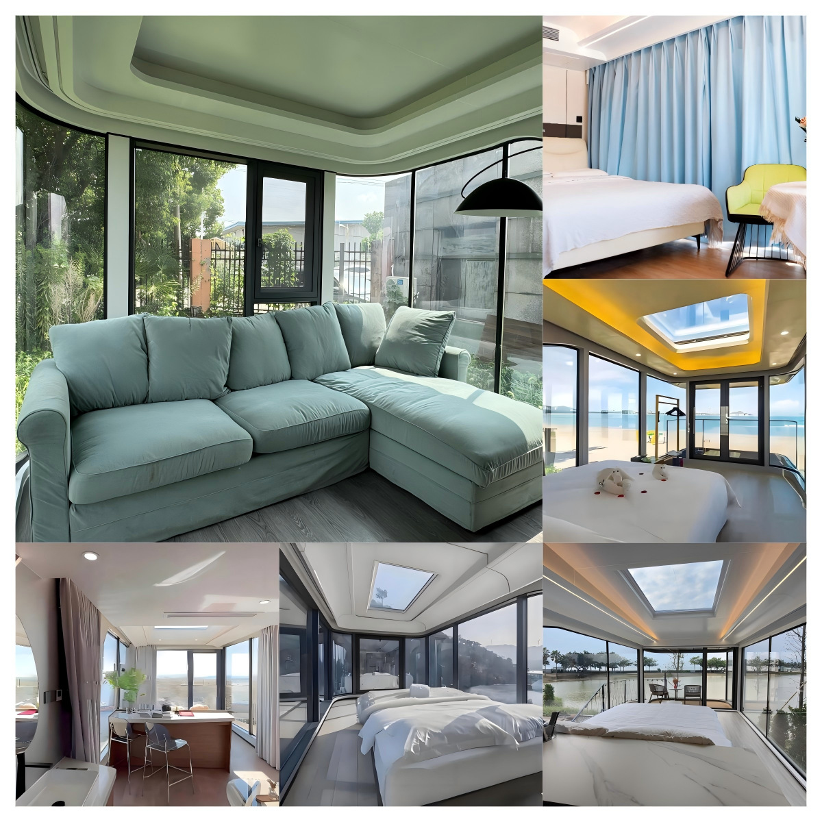 Cápsula simple cápsula espacial móvil B & B tienda de contenedores Apple cabina oficina contenedor móvil sala