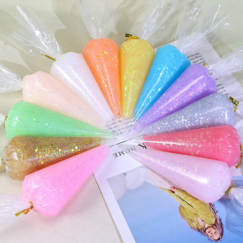 Bicai Bagged Crystal Starry Sky Jelly Flashing 70g Handmade DIY Crystal Cream Glue Filled Mobile Phone Case Hairpin