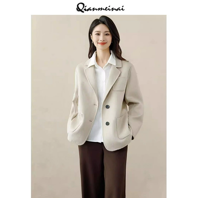 Woolen suit, coat, demi-season jacket