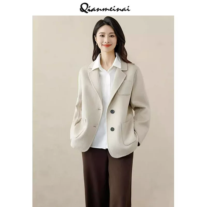 Woolen suit, coat, demi-season jacket