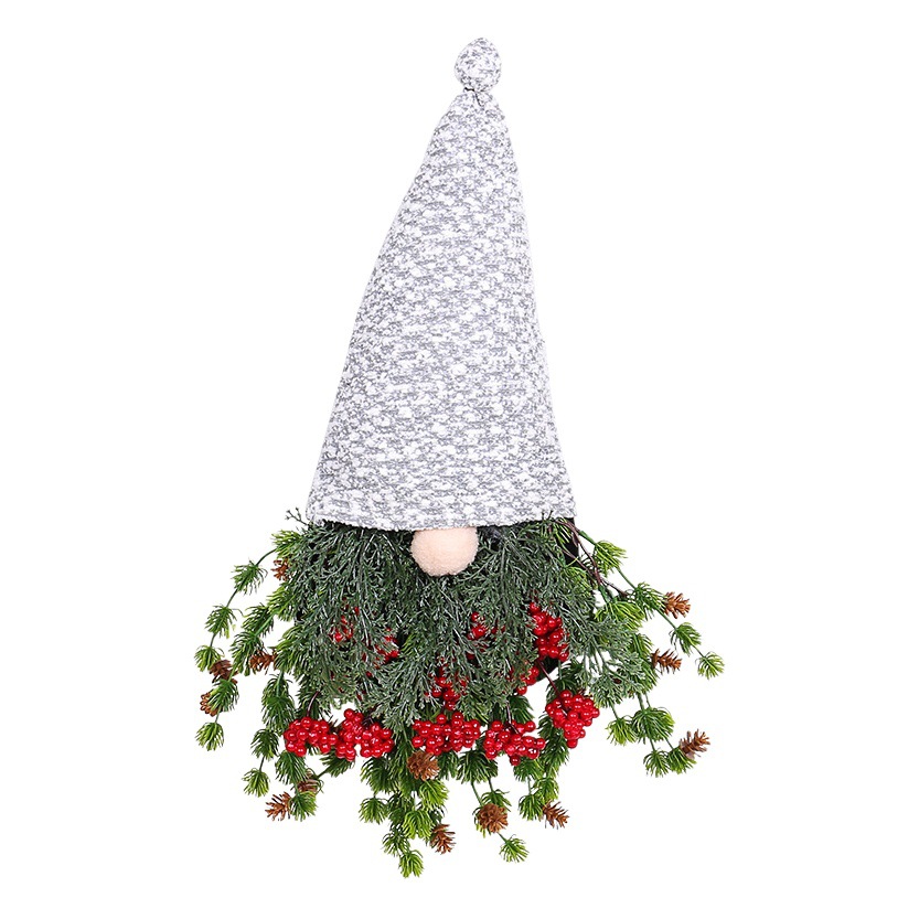 Adorno Navideño Creativo de Hong Kong con Forma de Hombre Mayor sin Rostro Colgando Boca Abajo en un Árbol, Decoración para Puerta de Hotel, Ventana, Guirnalda Navideña