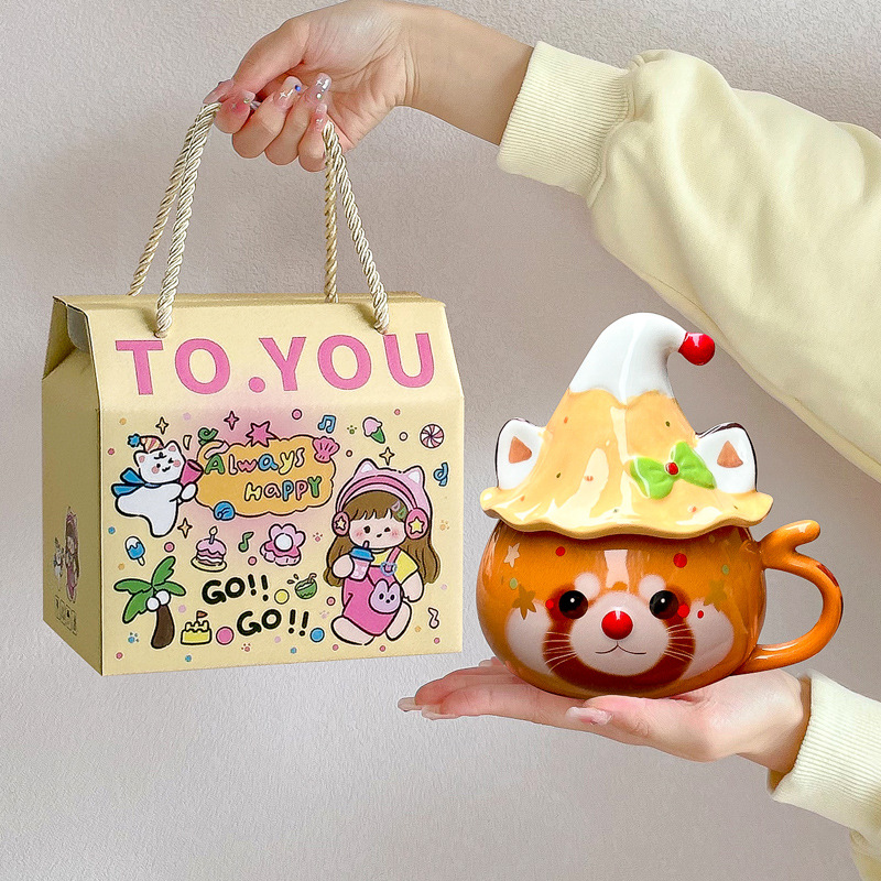 生日礼物女生创意猫咪马克杯送闺蜜水杯高颜值实用杯子男生陶瓷杯