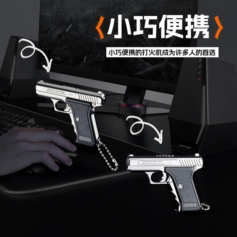 Encendedor de gas a prueba de viento con llama azul