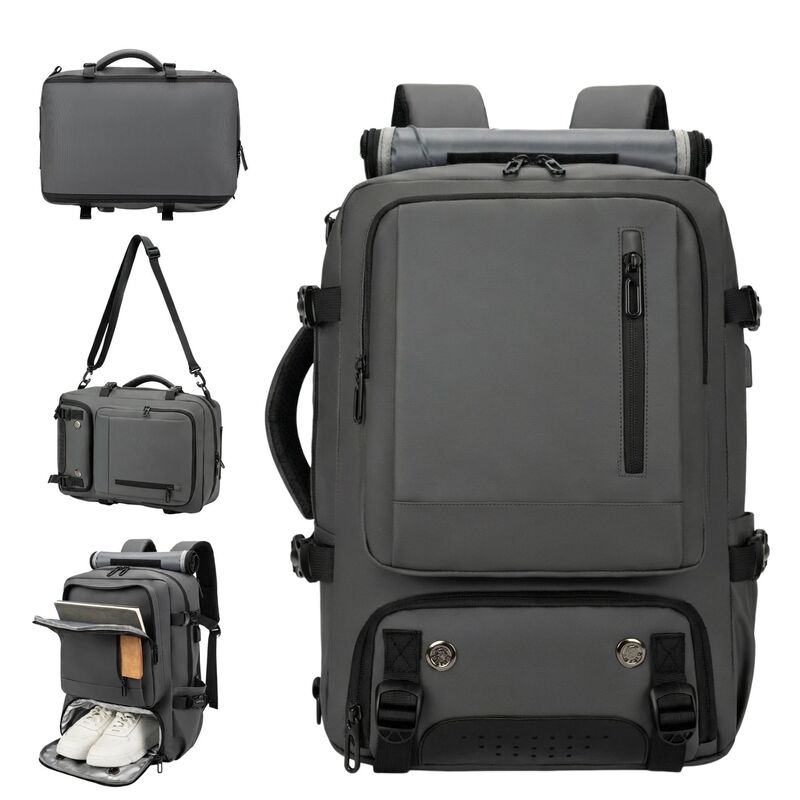 Multifunctional Large-Capacity Business Travel Backpack,  Expandable Business Computer Bag with Independent Shoe Compartment