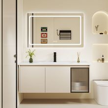 现代简约浴室柜陶瓷一体盆卫浴洗脸盆台面一体洗手盆柜组洗手台
