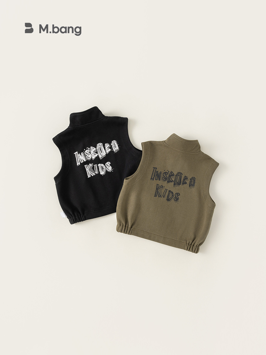 Bangchoan ropa infantil chaleco de calzado de otoño 2025 niños y medianos hombros de caballo cardigans de caballo con cremallera para bebés