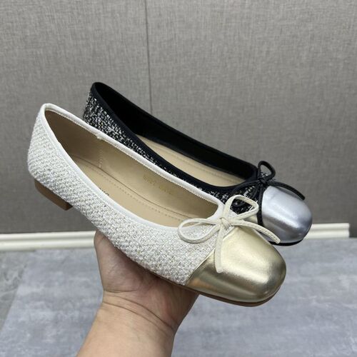 French chanel style flat bow flat Mary Jane single-layer shoes women's 2025 spring shallow cut soft sole moccasin shoes