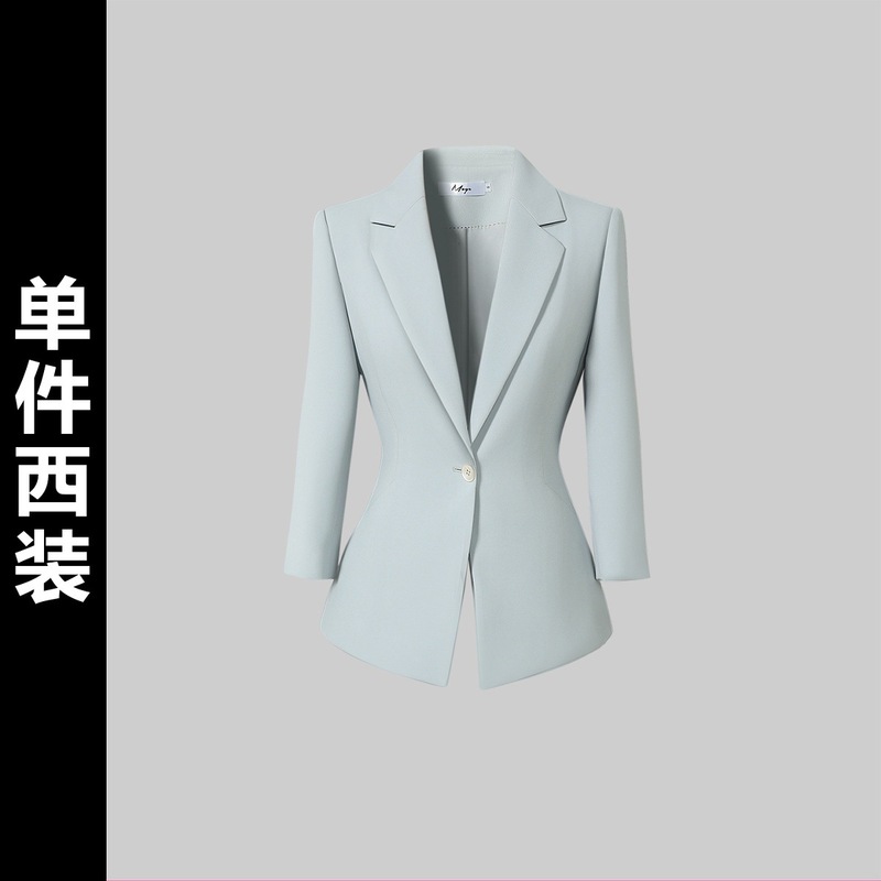 秋季职业西装套装女正装气质时尚七分袖西服OL通勤上班经理工作服|undefined