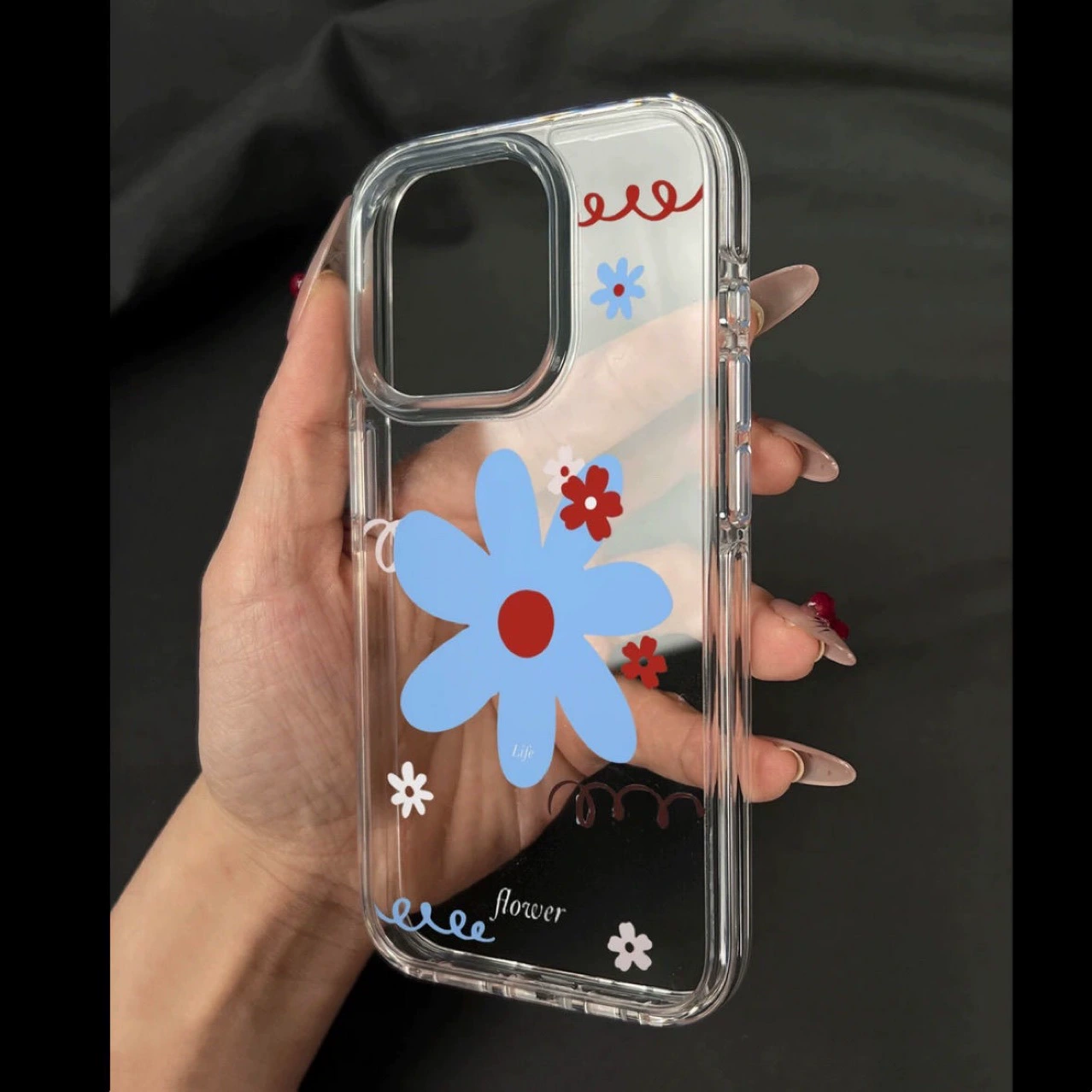 Чехол для телефона с цветочным узором совместимый с Apple, трубка, iPhone 15, iPhone 16 Pro Max