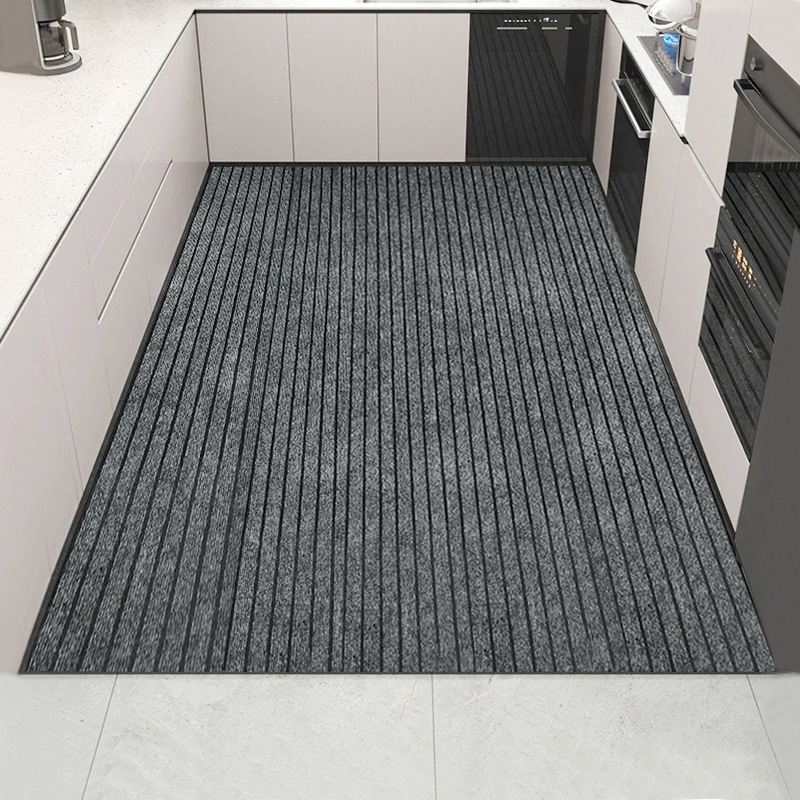 7 줄무늬 PVC 블랙 그레이 [두꺼운 내마모성]]