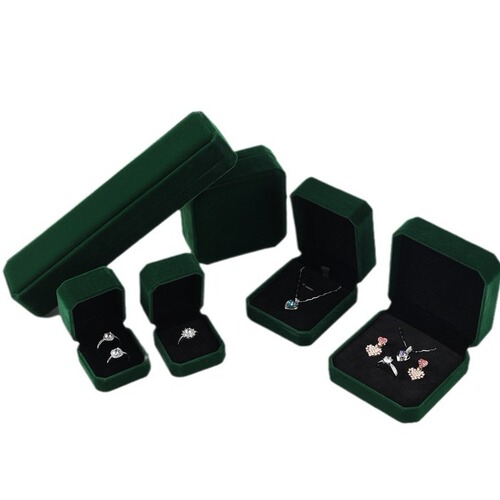 Jewelry box velvet ring box pendant bracelet bangle necklace gift box accessory earring badge packaging