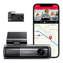 跨境LINDU行车记录仪5K前后双镜头手机WIFI互联GPS行车轨迹易安装