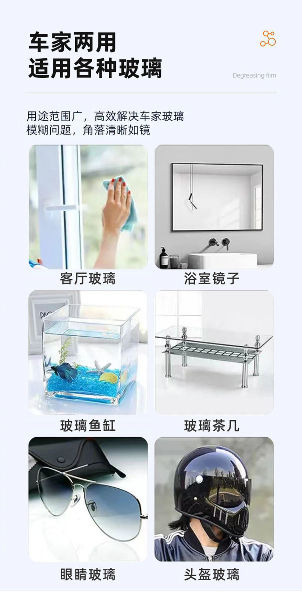 Premium Puluqi Glass Oil Film Remover Spray, Oil Film Removal Magic Tool, Windshield Bird Droppings Oil Film Cleaner