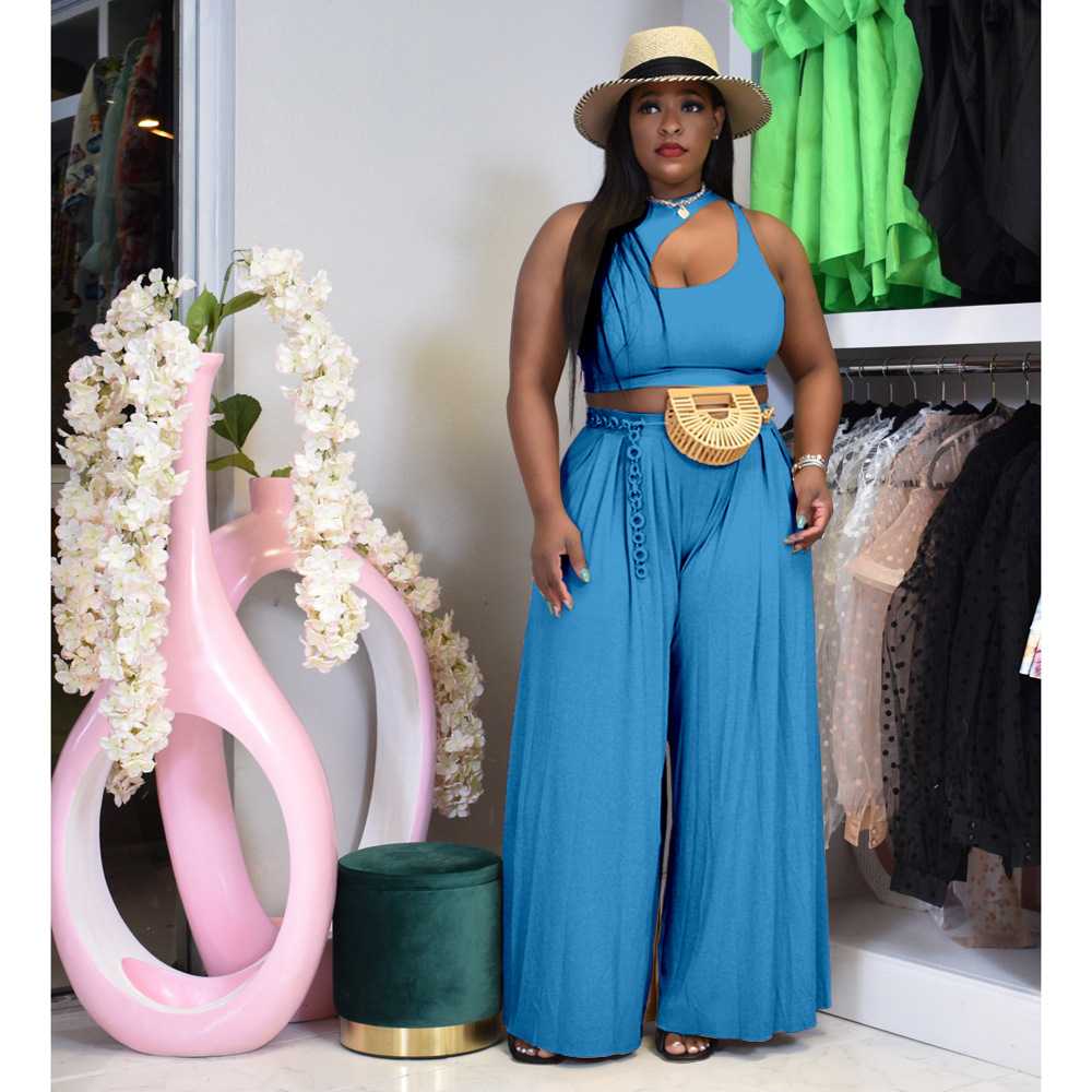 2 Piece Set Quantity Holiday, Daily Occasion Holiday Daily Casual Commute Solid Color Spandex Polyester Milk Fiber Pant Co-ord Set Plus Size Two-piece Sets