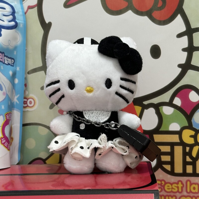 粉墨kitty小香风裙摆玩偶背包挂件ins风高级感精致挂饰爱心扣钥匙|undefined