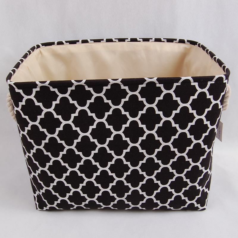 清新布艺收纳筐北欧风家用收纳筐衣服内衣收纳整理箱手提脏衣篮