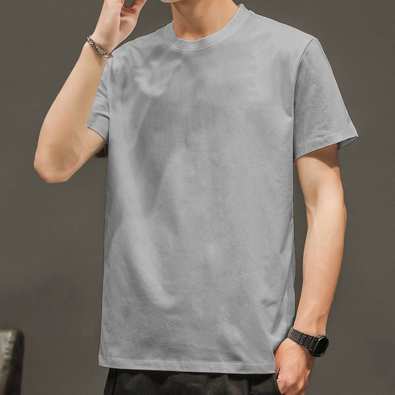 Camiseta de manga corta de cuello redondo de los hombres de la moda nacional Xingshi camiseta delgada de moda corta todo-fósforo ropa superior casual t de los hombres