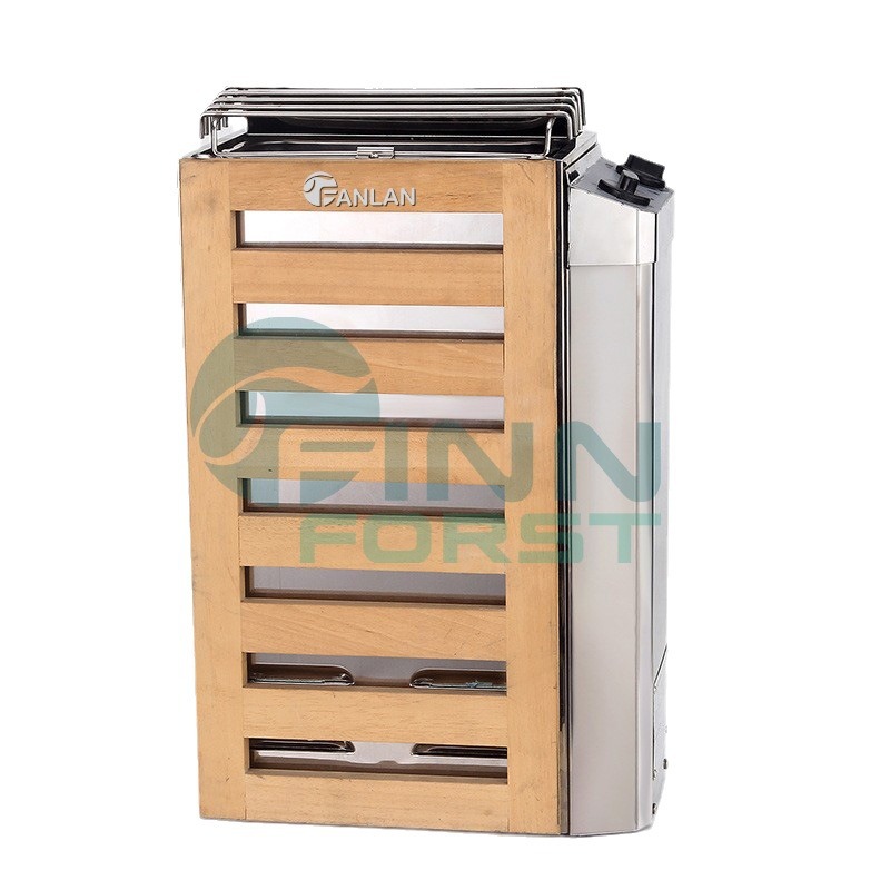 JM mini estufa de sauna hogar tubo de calentamiento de acero inoxidable 304 control interno y externo horno de vapor equipo de sala de sauna transfronterizo