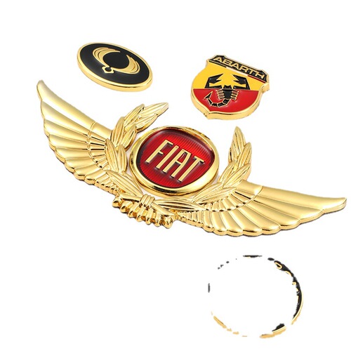 Car metal stickers, car logos, shielding scratches, decorative stickers, winged side logos, car logos, 3D metal wheat ears car logos