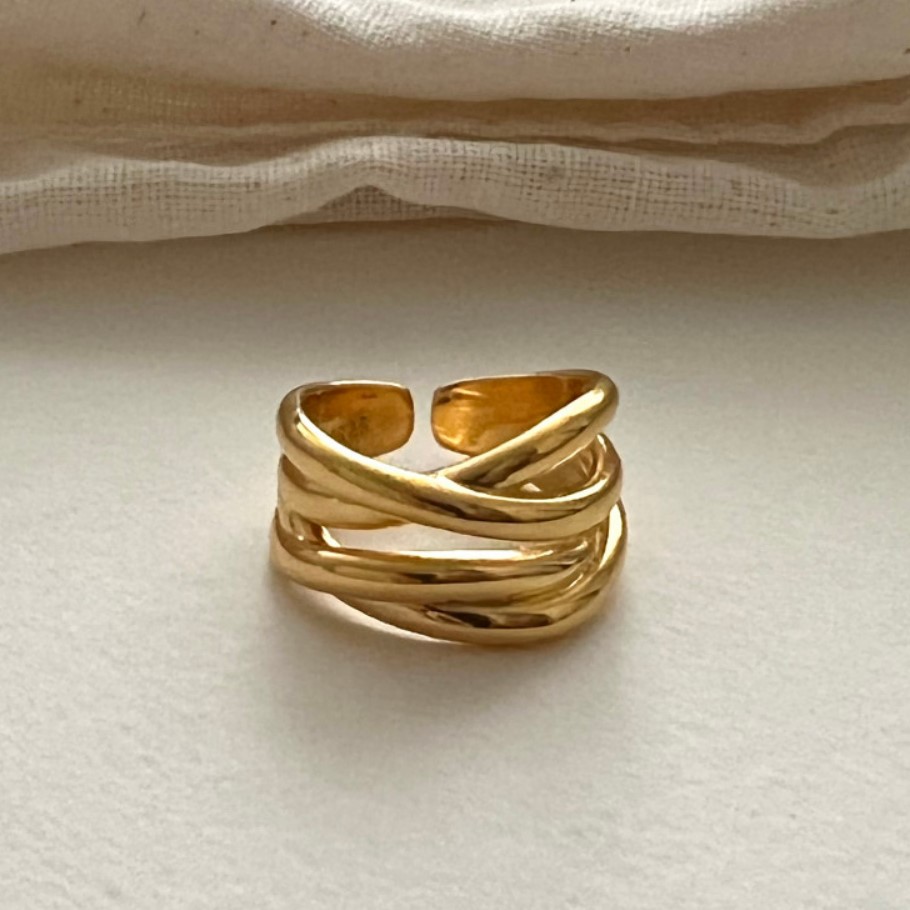 Open Ring Classification Adjustable Ring Size 925 Sterling Silver Lines Open Ring