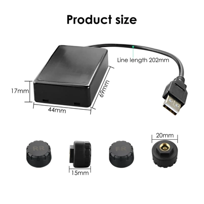 car camera, Vehicle camera - tpms001-external-tire-pressure-monitoring