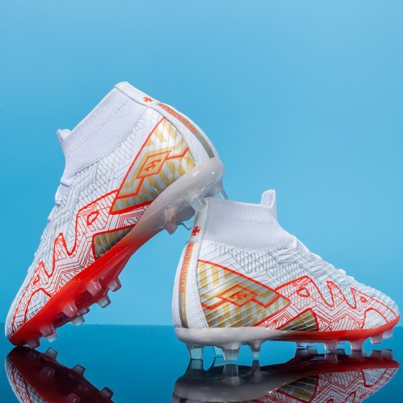 Scarpe da calcio in pelle per commercio estero transfrontaliero da uomo S High Top AG Spikes Formazione per studenti giovanili_voghion.com